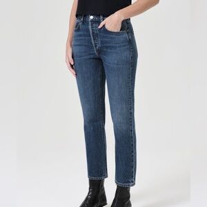 Agolde Riley High Rise Straight Crop